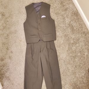 Boys Gray Pinstripe Suit